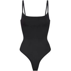 Small SKIMS Barely There Thong Bodysuit Onyx Black NEW